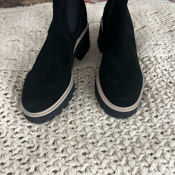 Black Suede Ankle Boots - Picture 1 of 3